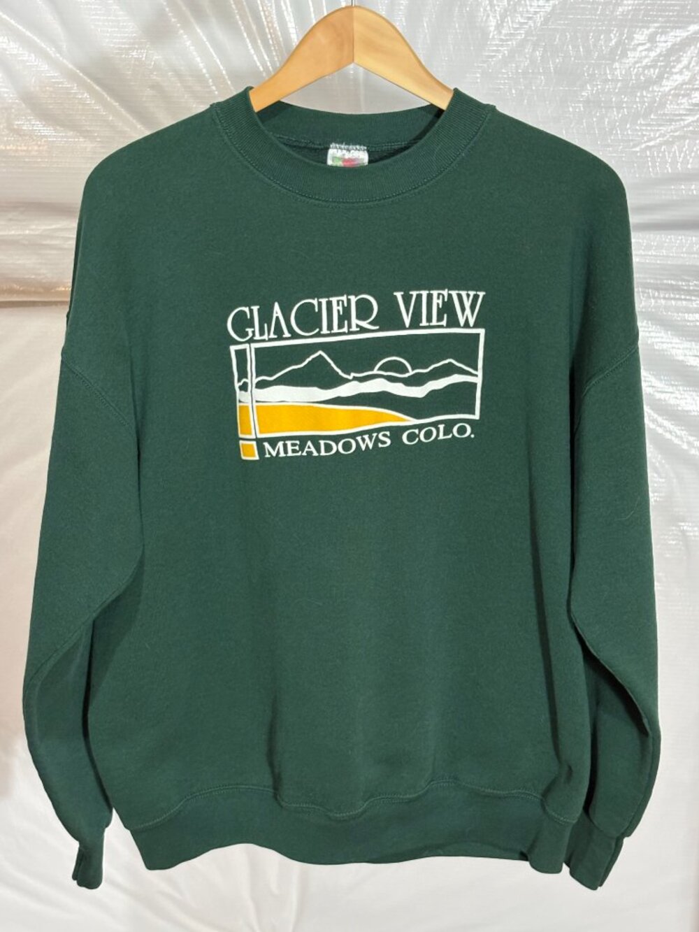 Vintage Glacier View Colorado Graphic Sweatshirt Men’s L